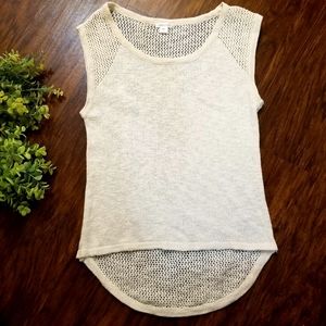 Xhilaration Crochet Tank Sweater Cream M